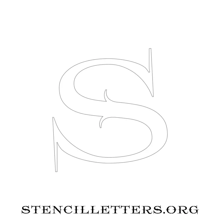 3 Inch Free Printable Individual 15 Elegant Uppercase Letter Stencils