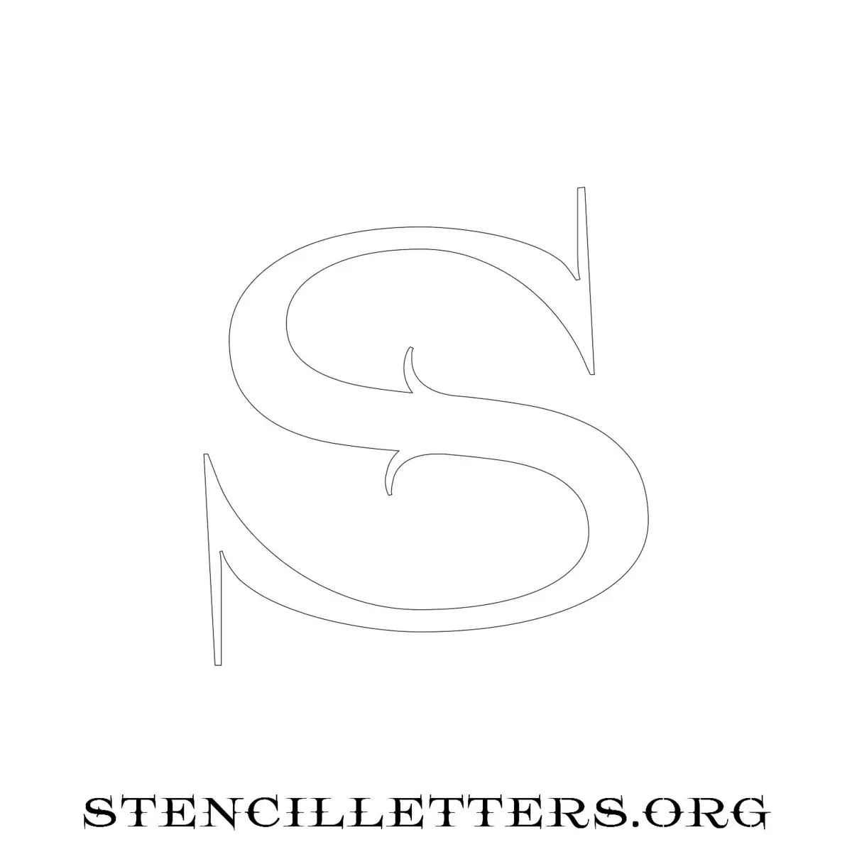 4 Inch Free Printable Individual 15 Elegant Uppercase Letter Stencils