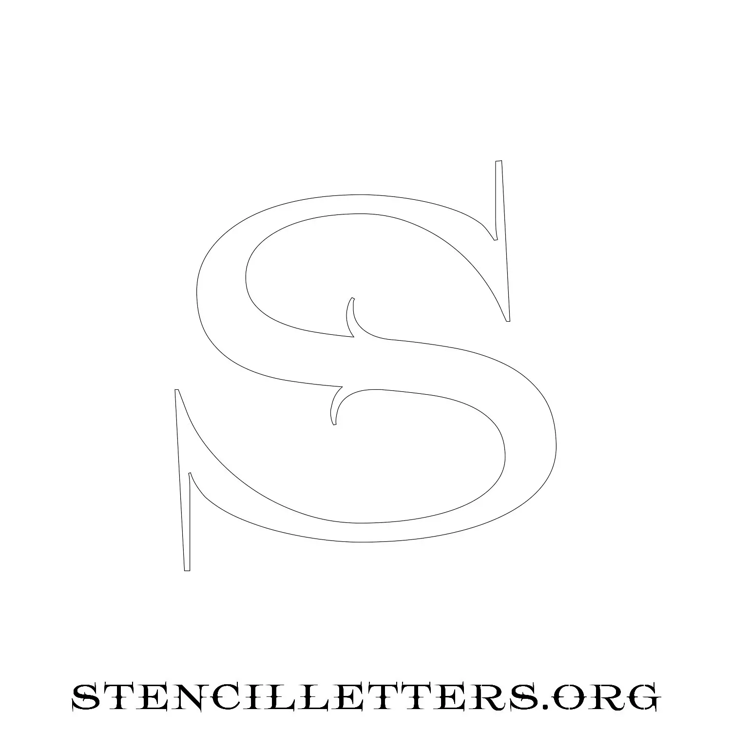 5 Inch Free Printable Individual 15 Elegant Uppercase Letter Stencils