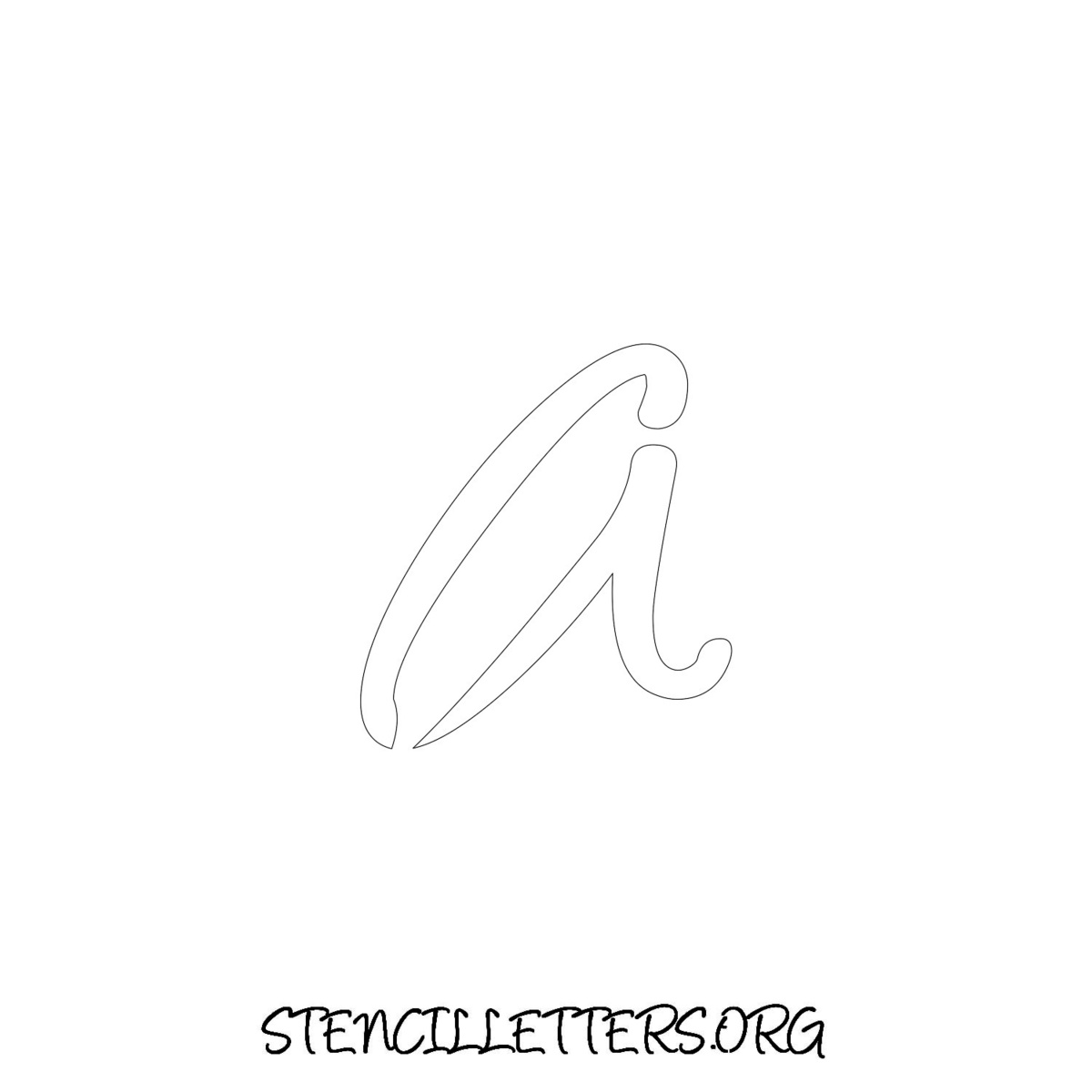 4 Inch Free Printable Individual 151 Cursive Lowercase Letter