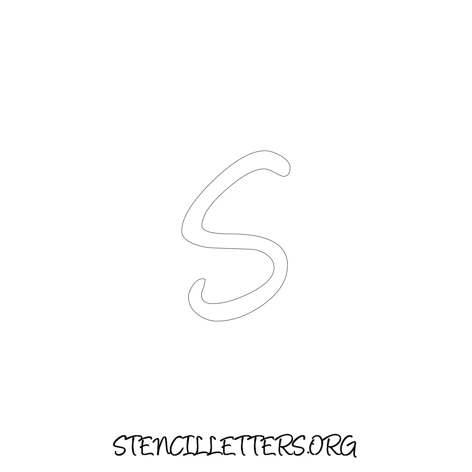 5 Inch Free Printable Individual 151 Cursive Lowercase Letter Stencils