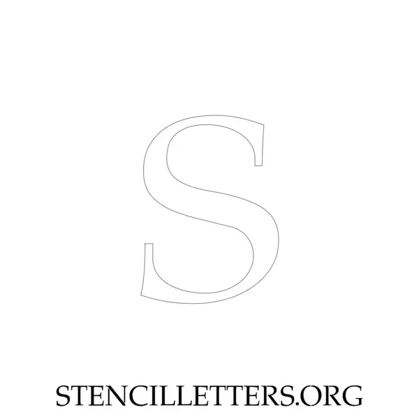 2 Inch Free Printable Individual 16 Elegant Lowercase Letter Stencils