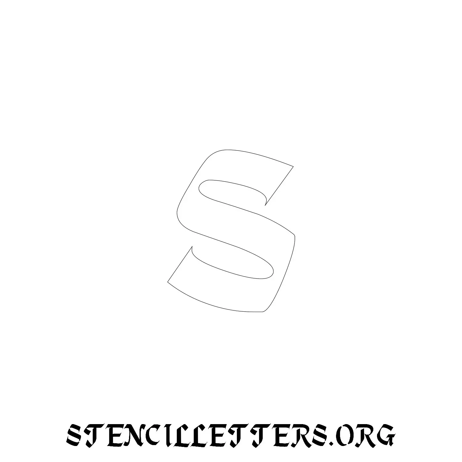 5 Inch Free Printable Individual 165 Calligraphy Lowercase Letter Stencils