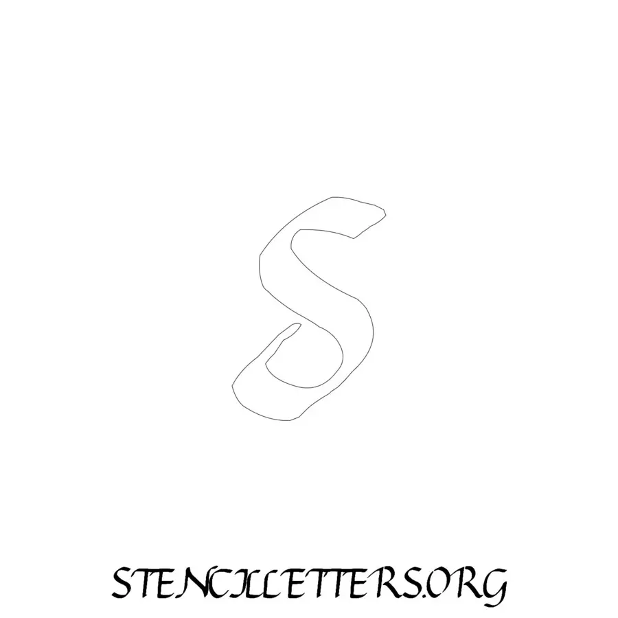 3 Inch Free Printable Individual 166 Calligraphy Lowercase Letter Stencils