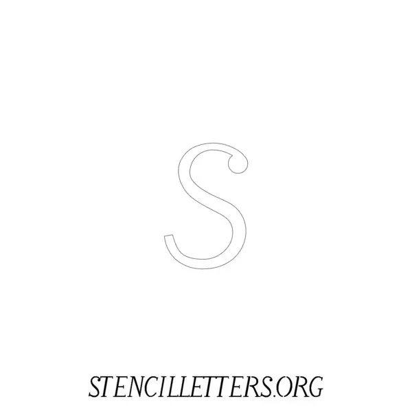 2 Inch Free Printable Individual 168 Calligraphy Lowercase Letter Stencils
