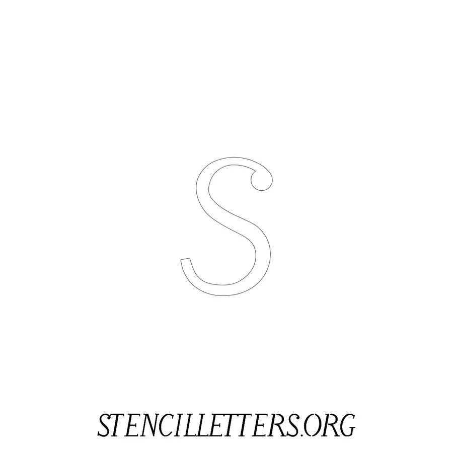 3 Inch Free Printable Individual 168 Calligraphy Lowercase Letter Stencils