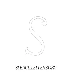 1 Inch Free Printable Individual 168 Calligraphy Uppercase Letter Stencils