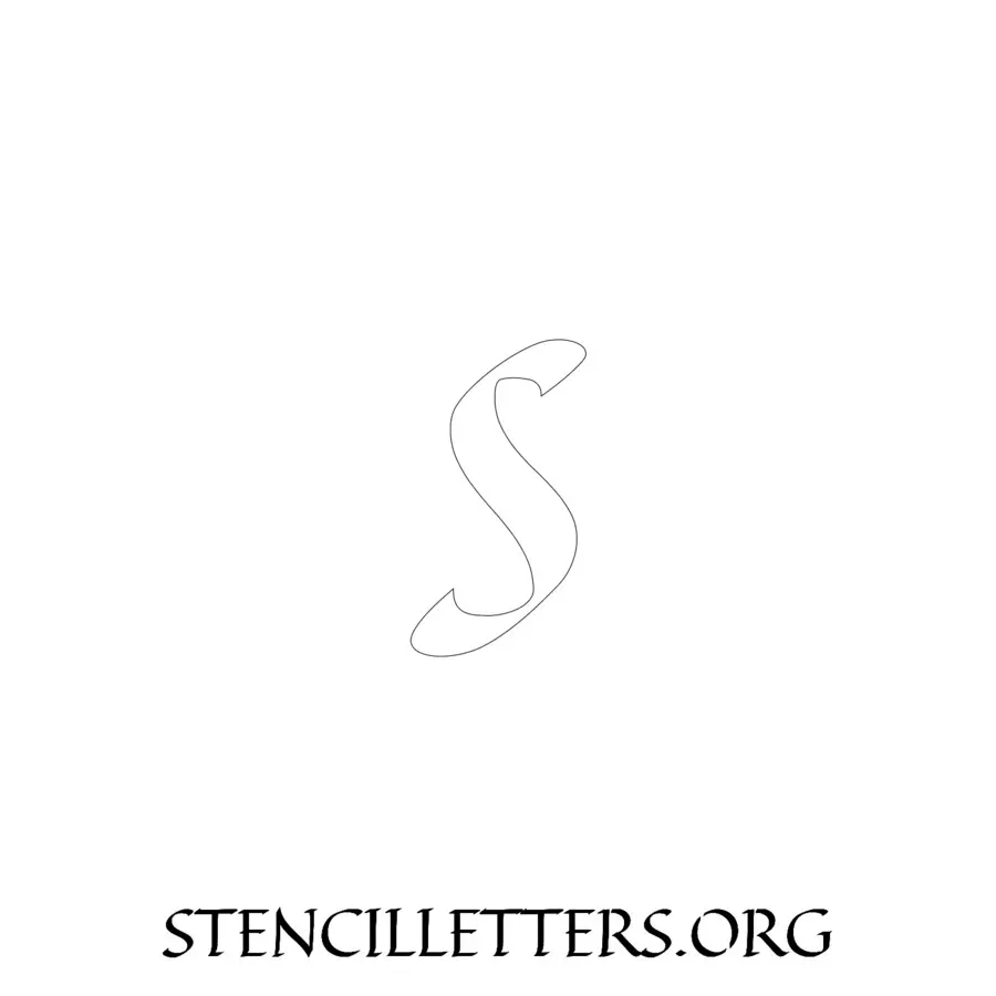 3 Inch Free Printable Individual 169 Calligraphy Lowercase Letter Stencils