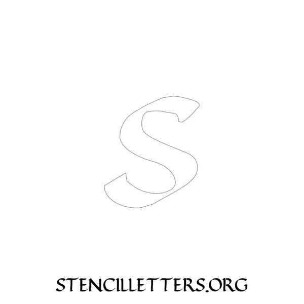 2 Inch Free Printable Individual 174 Calligraphy Lowercase Letter Stencils