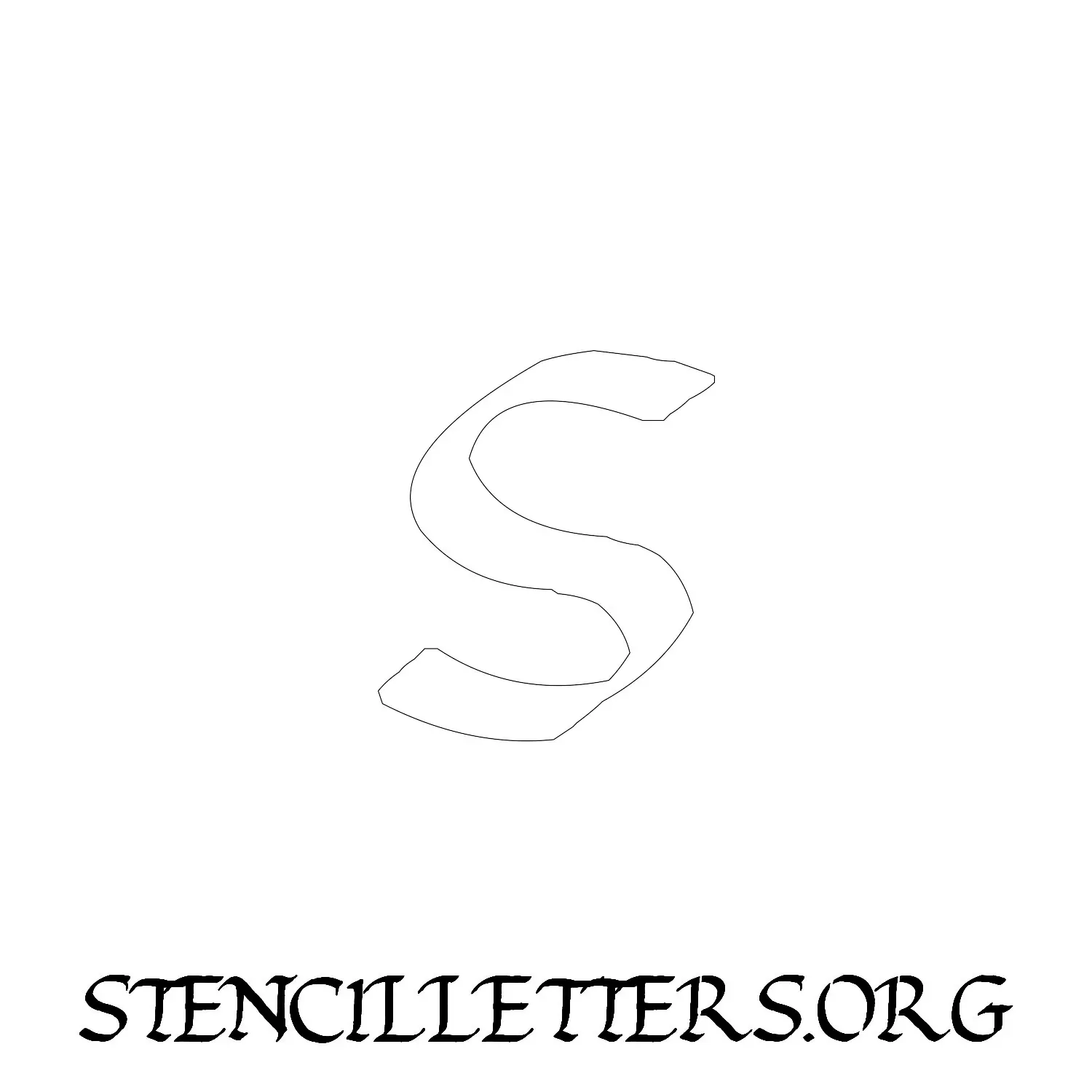 5 Inch Free Printable Individual 175 Calligraphy Lowercase Letter Stencils