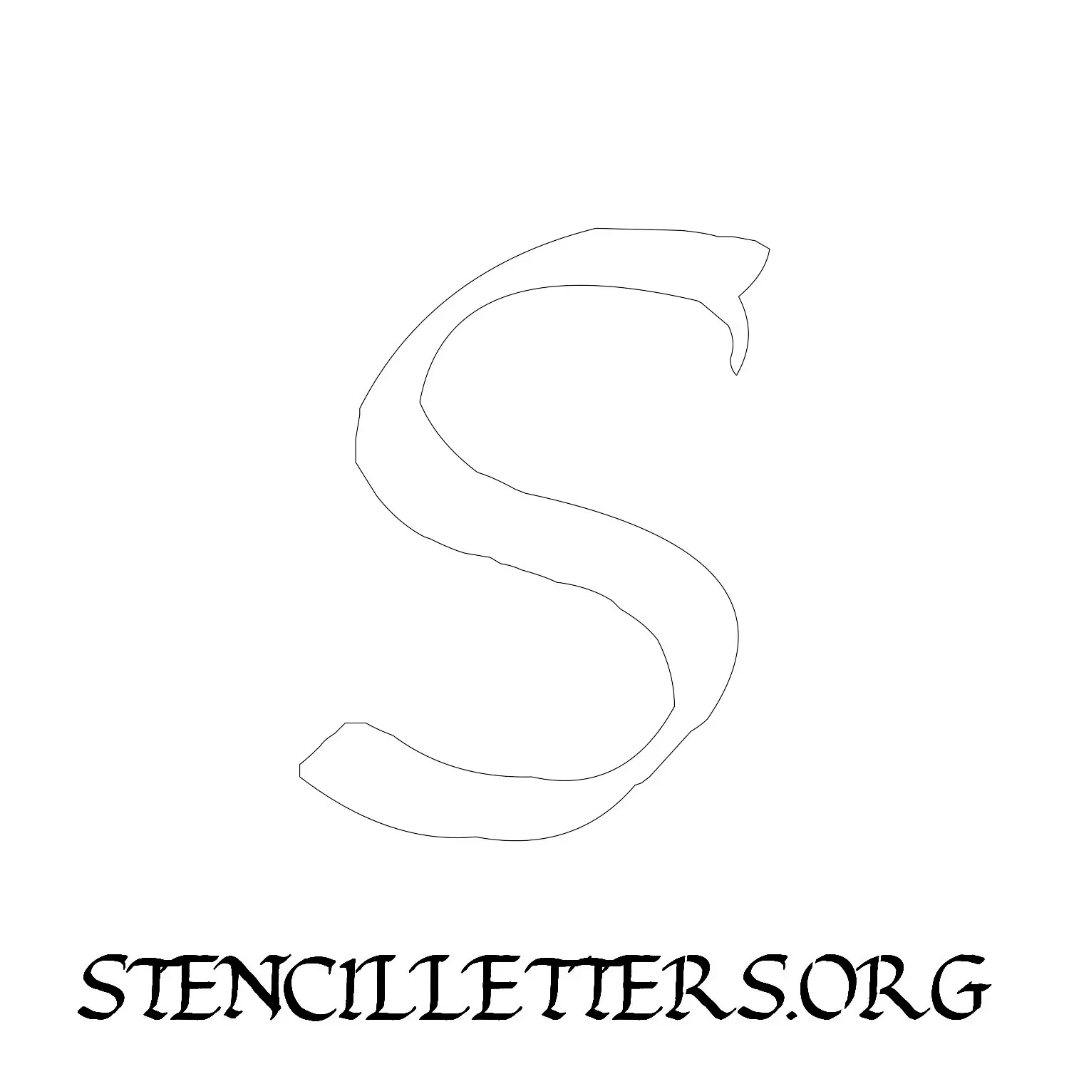 5 Inch Free Printable Individual 175 Calligraphy Uppercase Letter Stencils