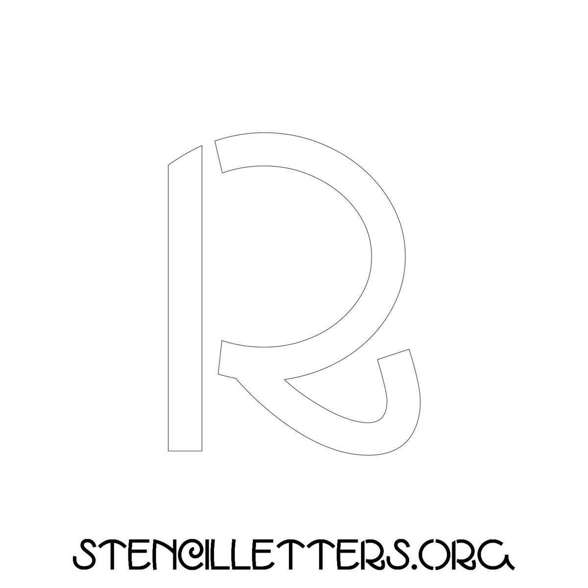 4 Inch Free Printable Individual 190 Italian Lowercase Letter Stencils -  Stencil Letters Org