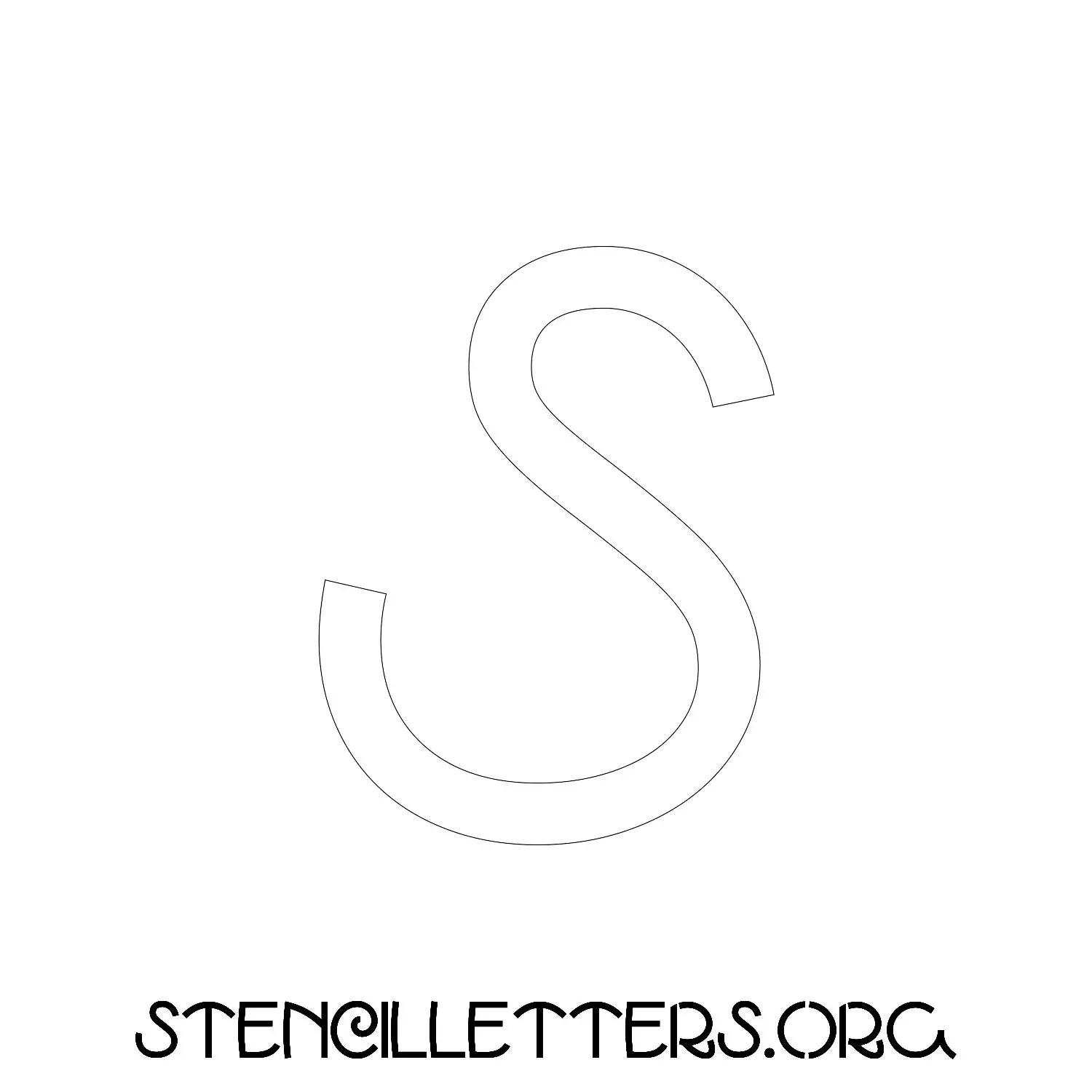 5 Inch Free Printable Individual 190 Italian Lowercase Letter Stencils