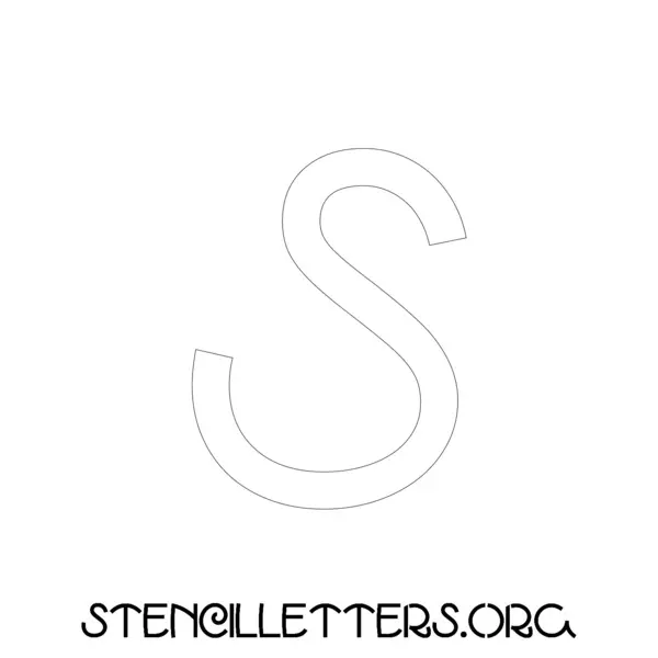 2 Inch Free Printable Individual 190 Italian Uppercase Letter Stencils