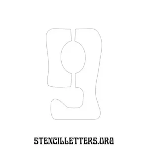 1 Inch Free Printable Individual 191 Art Nouveau Number Stencils