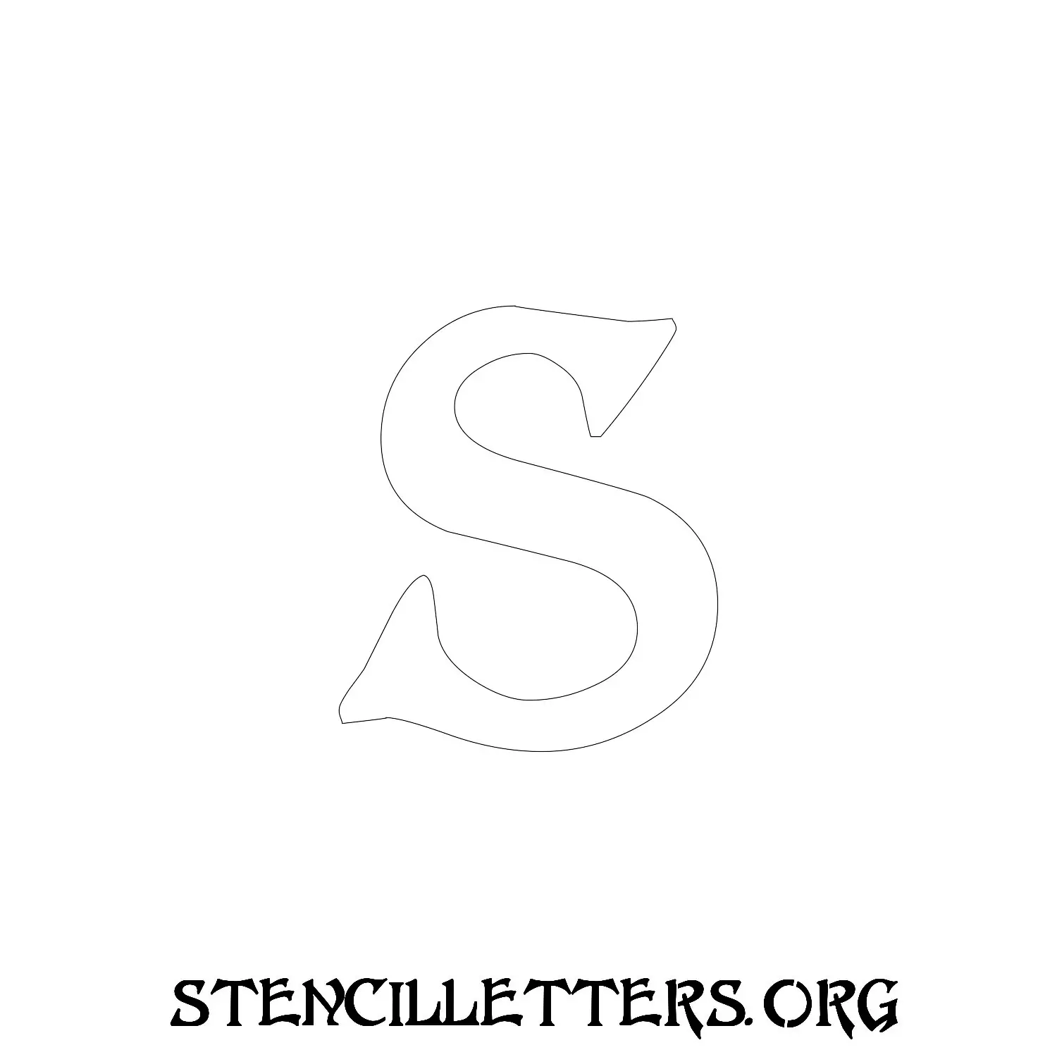 5 Inch Free Printable Individual 197 Art Nouveau Lowercase Letter Stencils