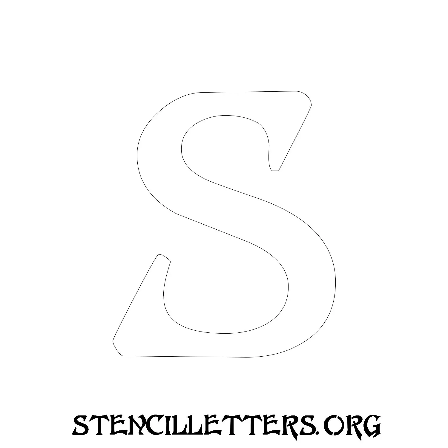 5 Inch Free Printable Individual 197 Art Nouveau Uppercase Letter Stencils