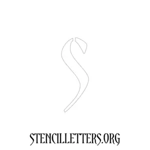 1 Inch Free Printable Individual 2 Elegant Lowercase Letter Stencils