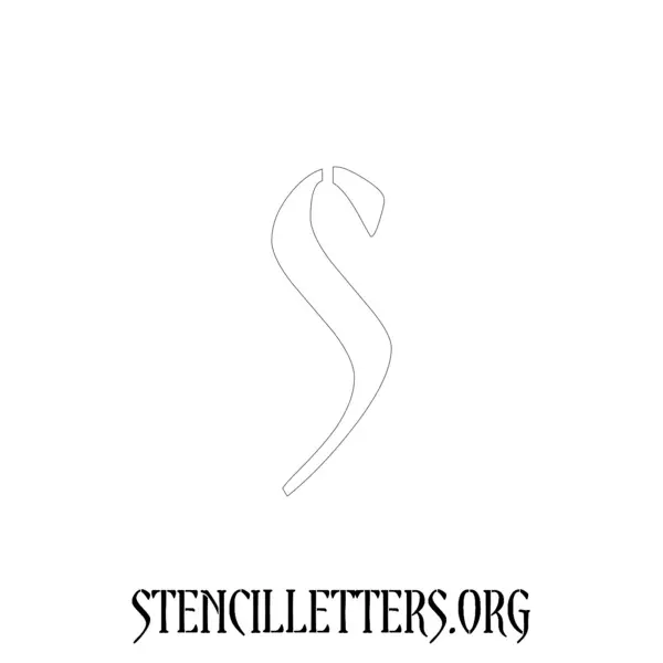 2 Inch Free Printable Individual 2 Elegant Lowercase Letter Stencils