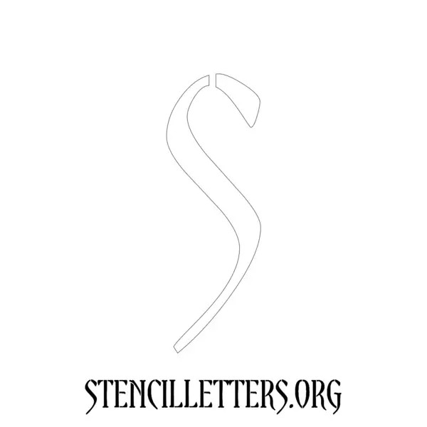 2 Inch Free Printable Individual 2 Elegant Uppercase Letter Stencils