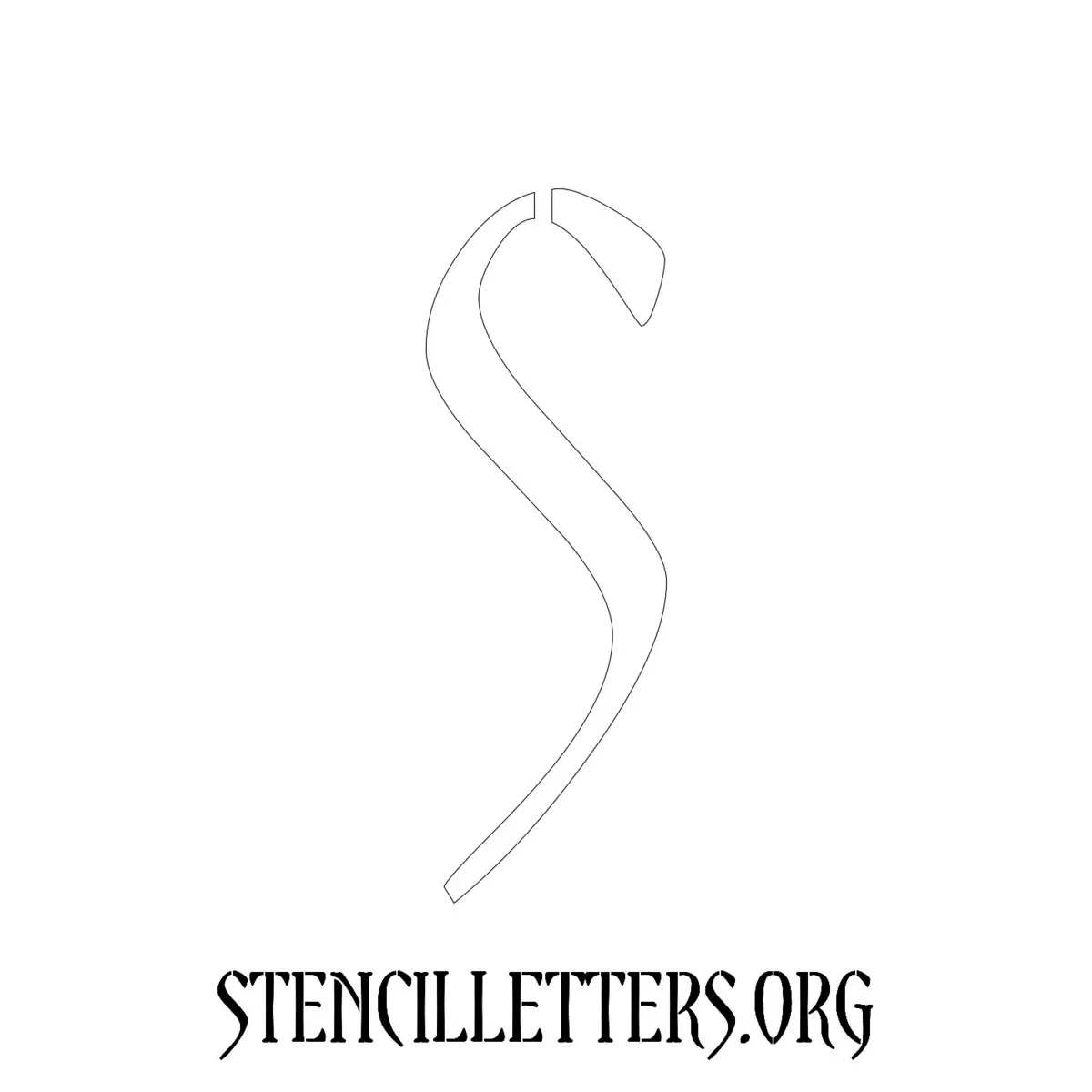 4 Inch Free Printable Individual 2 Elegant Uppercase Letter Stencils