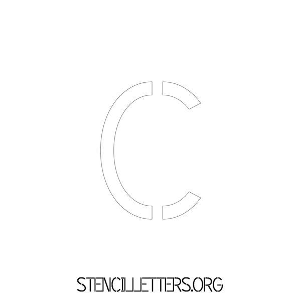 2 Inch Free Printable Individual 203 Light Stencil Lowercase Letter ...