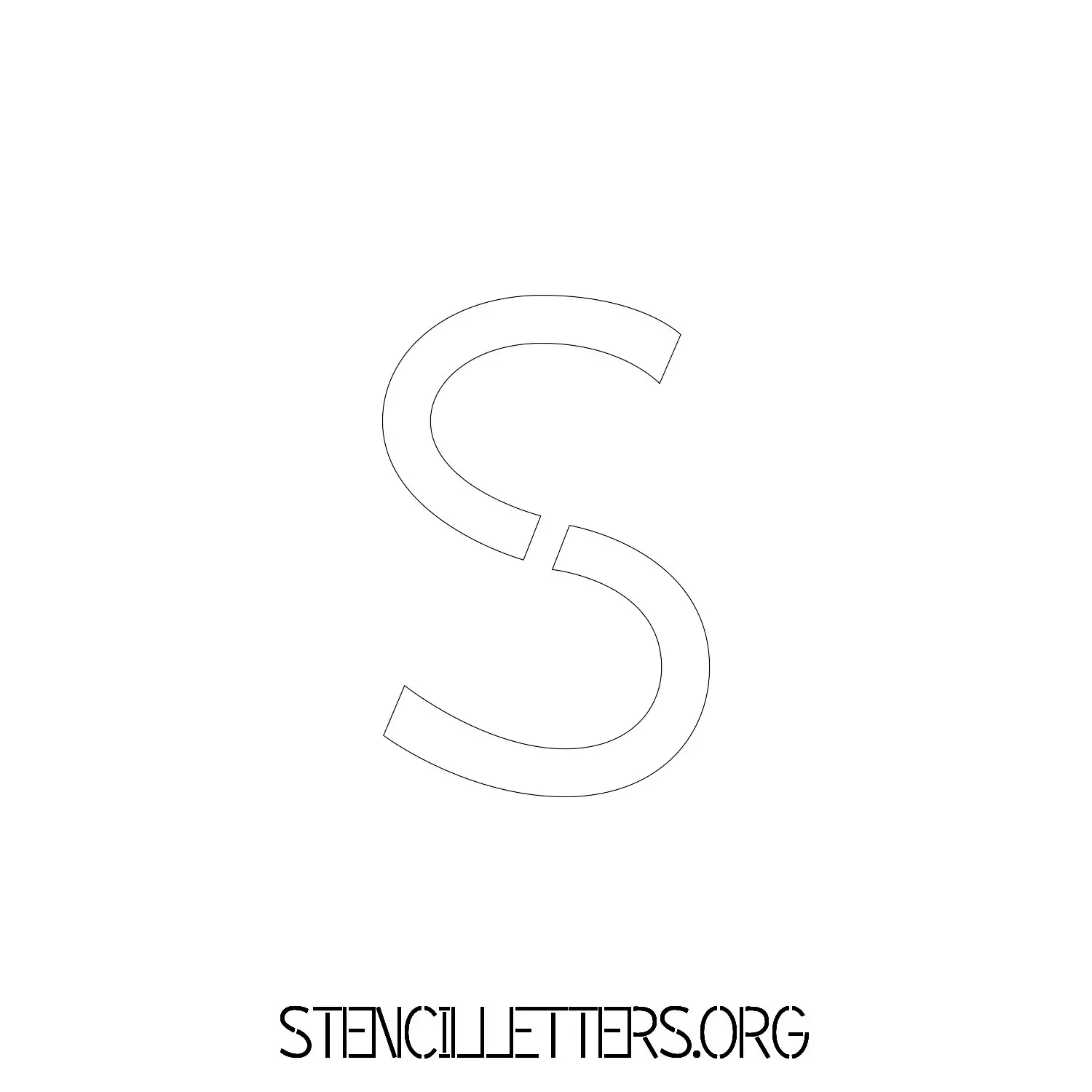 5 Inch Free Printable Individual 203 Light Stencil Lowercase Letter Stencils