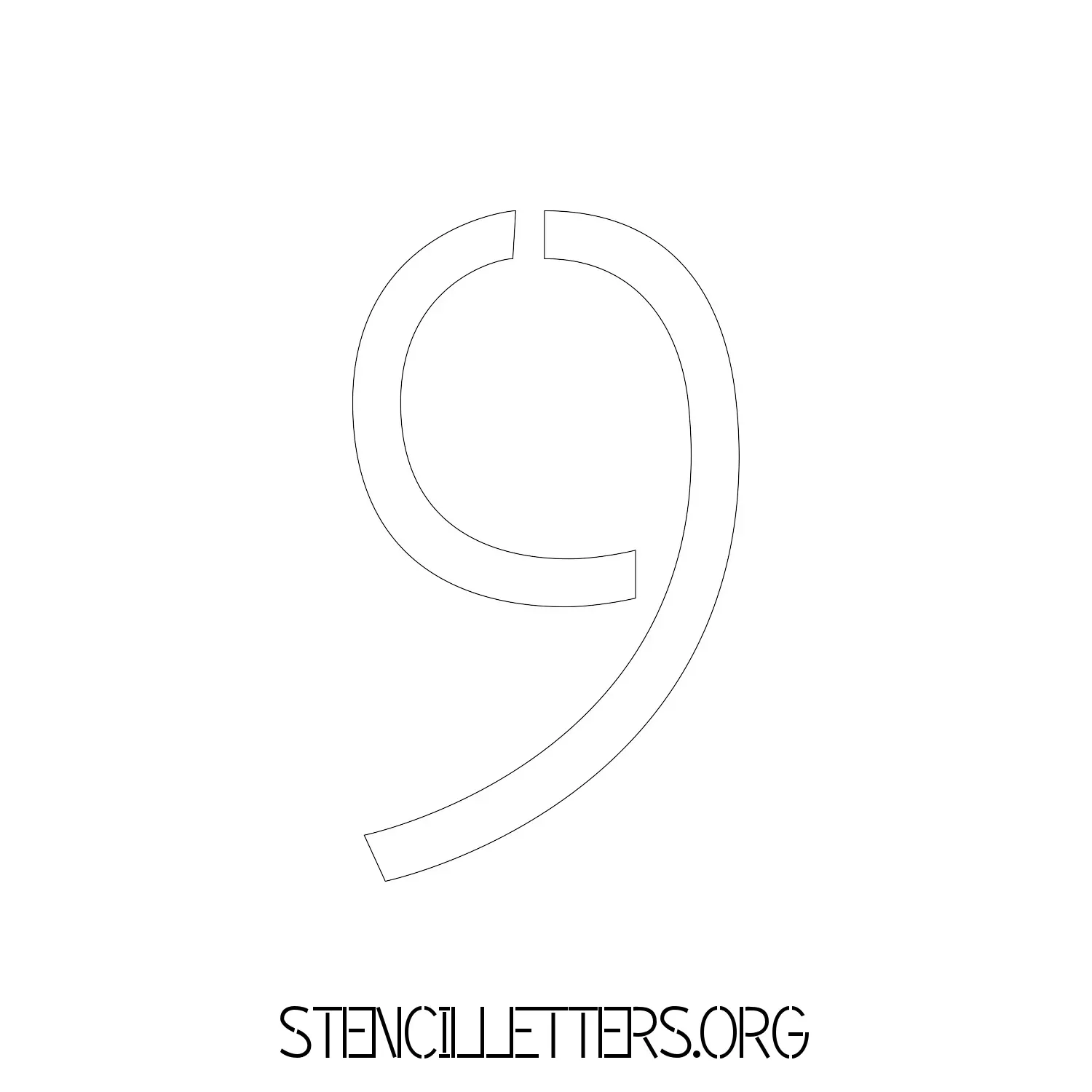 5 Inch Free Printable Individual 203 Light Stencil Number Stencils