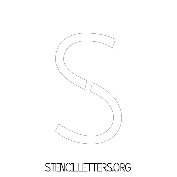 2 Inch Free Printable Individual 203 Light Stencil Uppercase Letter Stencils