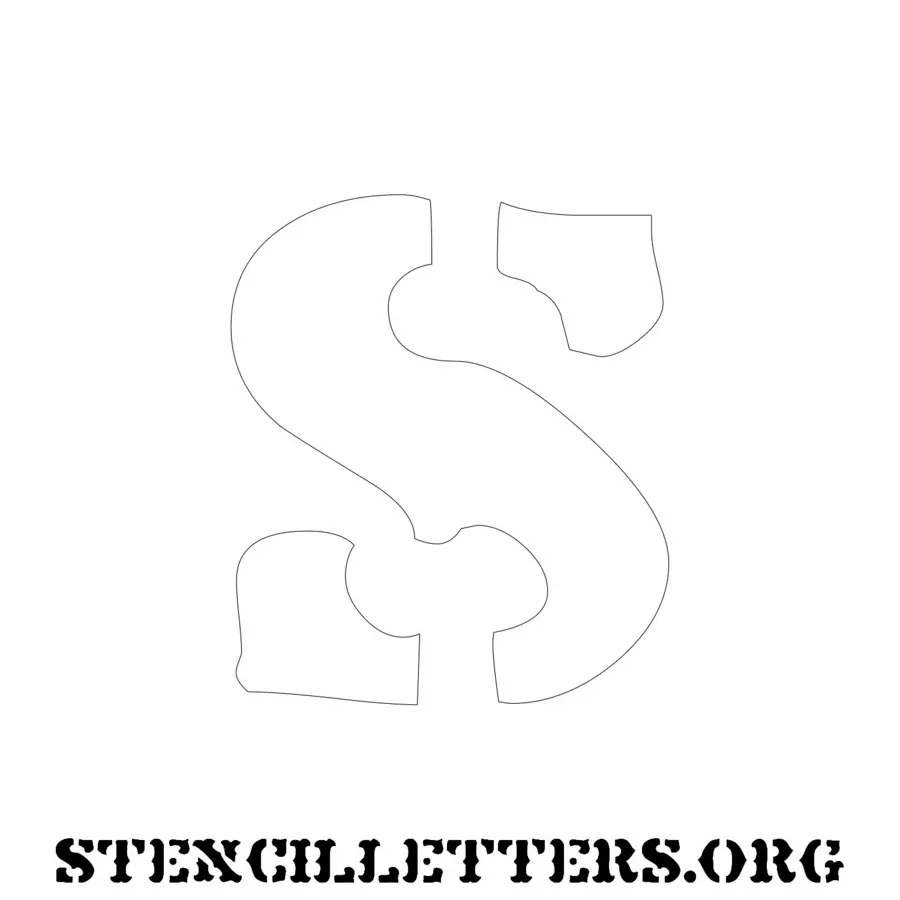 3 Inch Free Printable Individual 207 Old Western Uppercase Letter Stencils