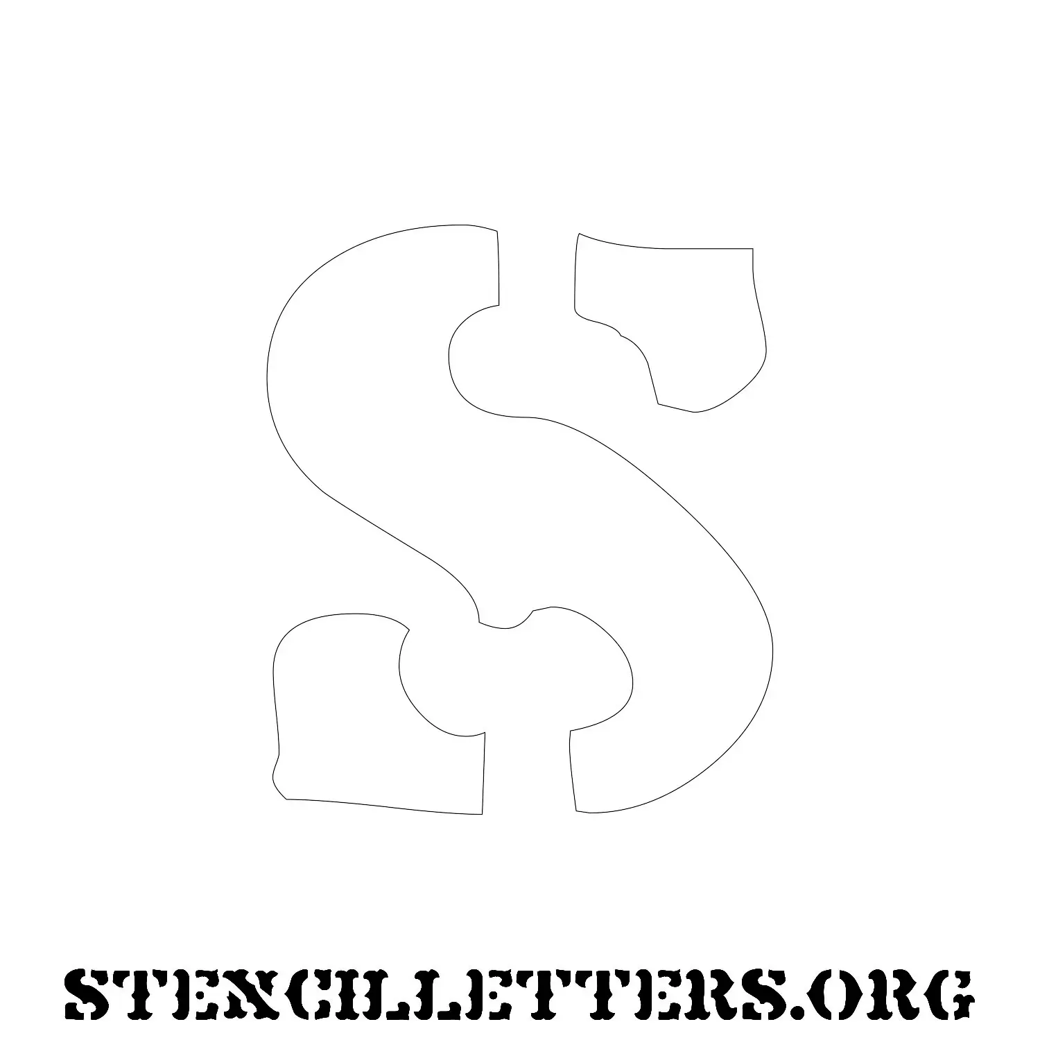 5 Inch Free Printable Individual 207 Old Western Uppercase Letter Stencils