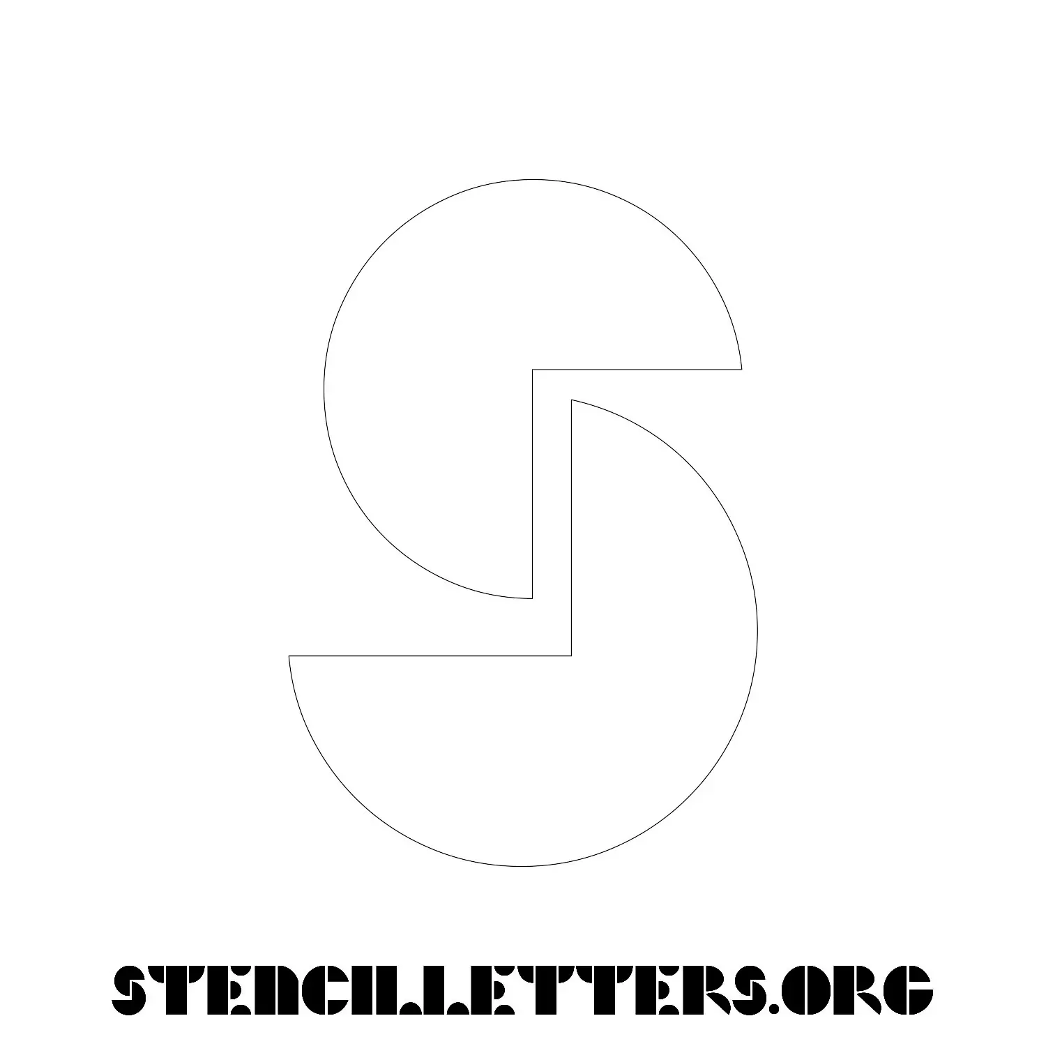 5 Inch Free Printable Individual 209 Art Deco Uppercase Letter Stencils