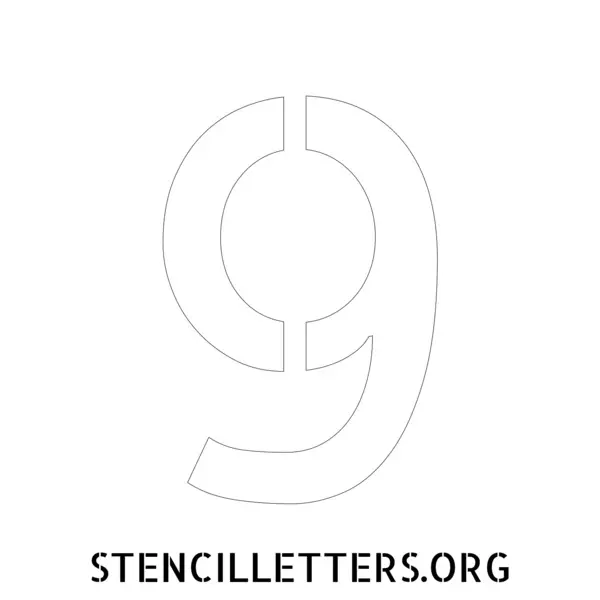 2 Inch Free Printable Individual 211 Sans Serif Number Stencils