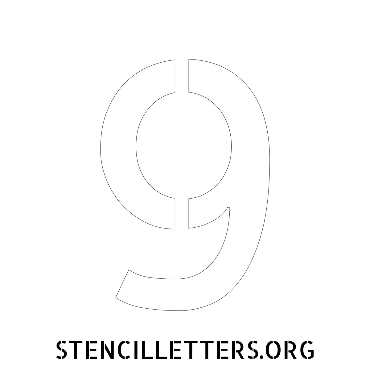 4 Inch Free Printable Individual 211 Sans Serif Number Stencils