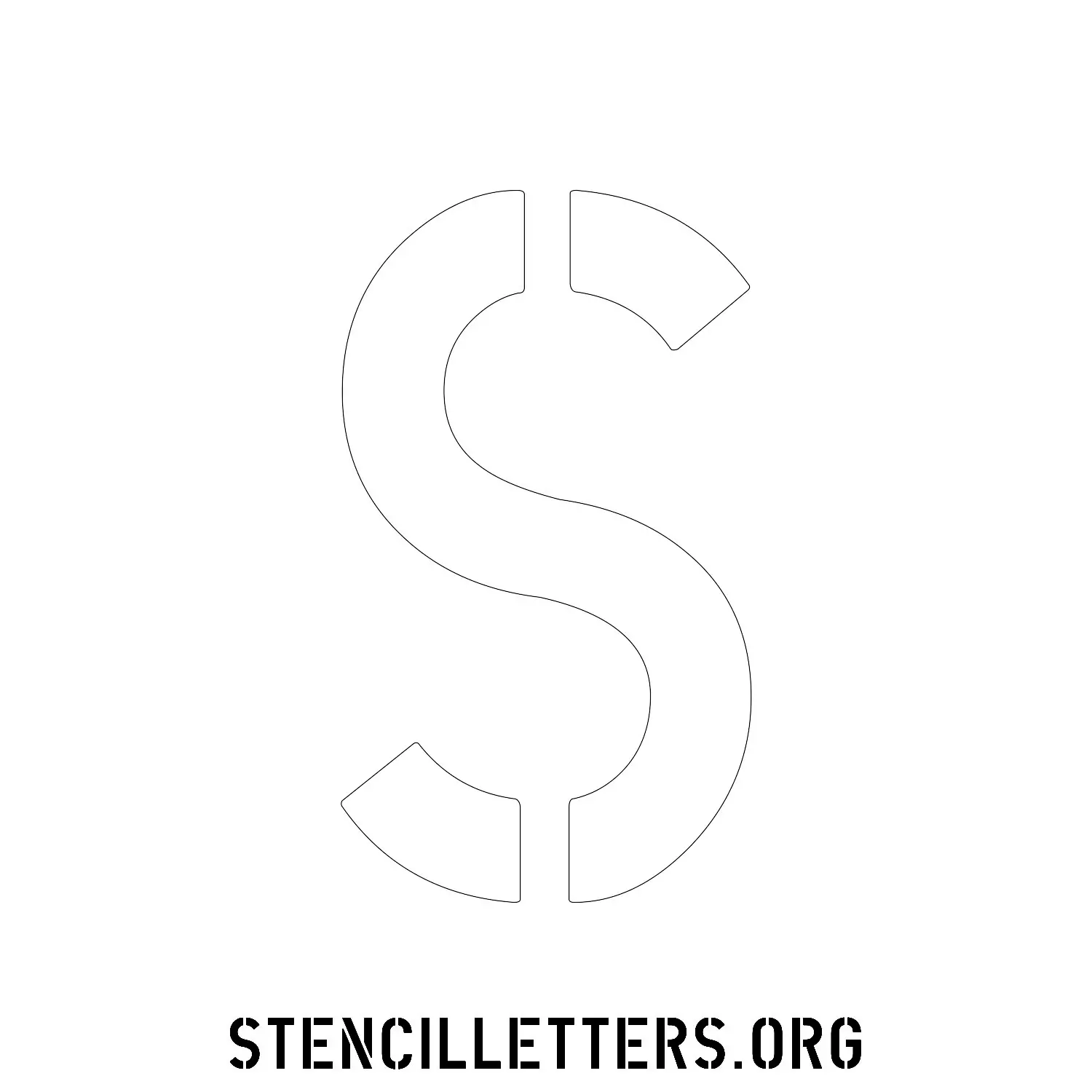 5 Inch Free Printable Individual 213 Army Uppercase Letter Stencils