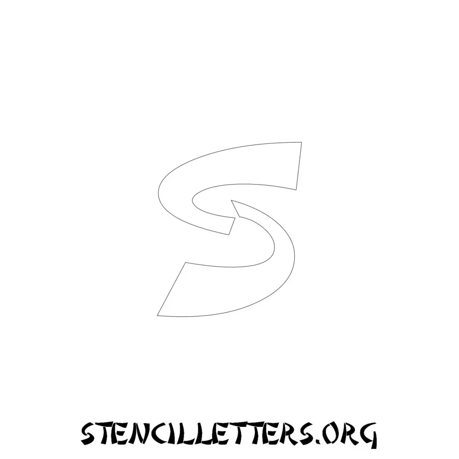 3 Inch Free Printable Individual 215 Asian Lowercase Letter Stencils