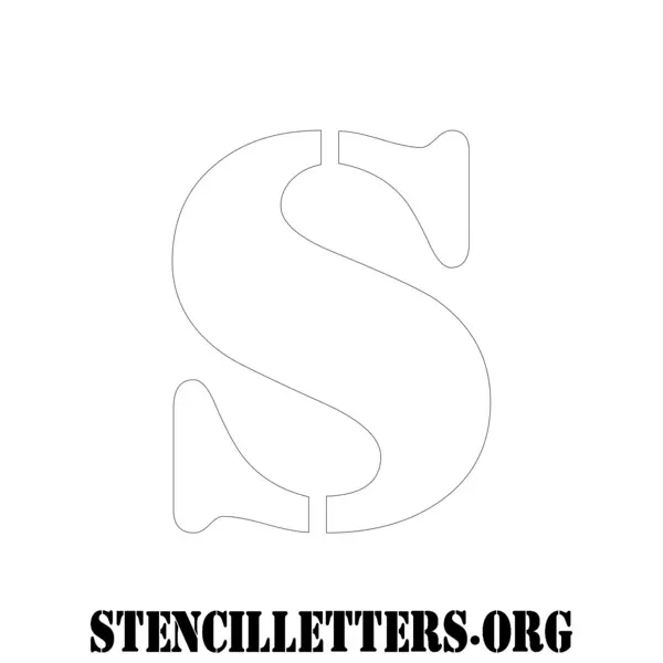 2 Inch Free Printable Individual 216 Army Lowercase Letter Stencils