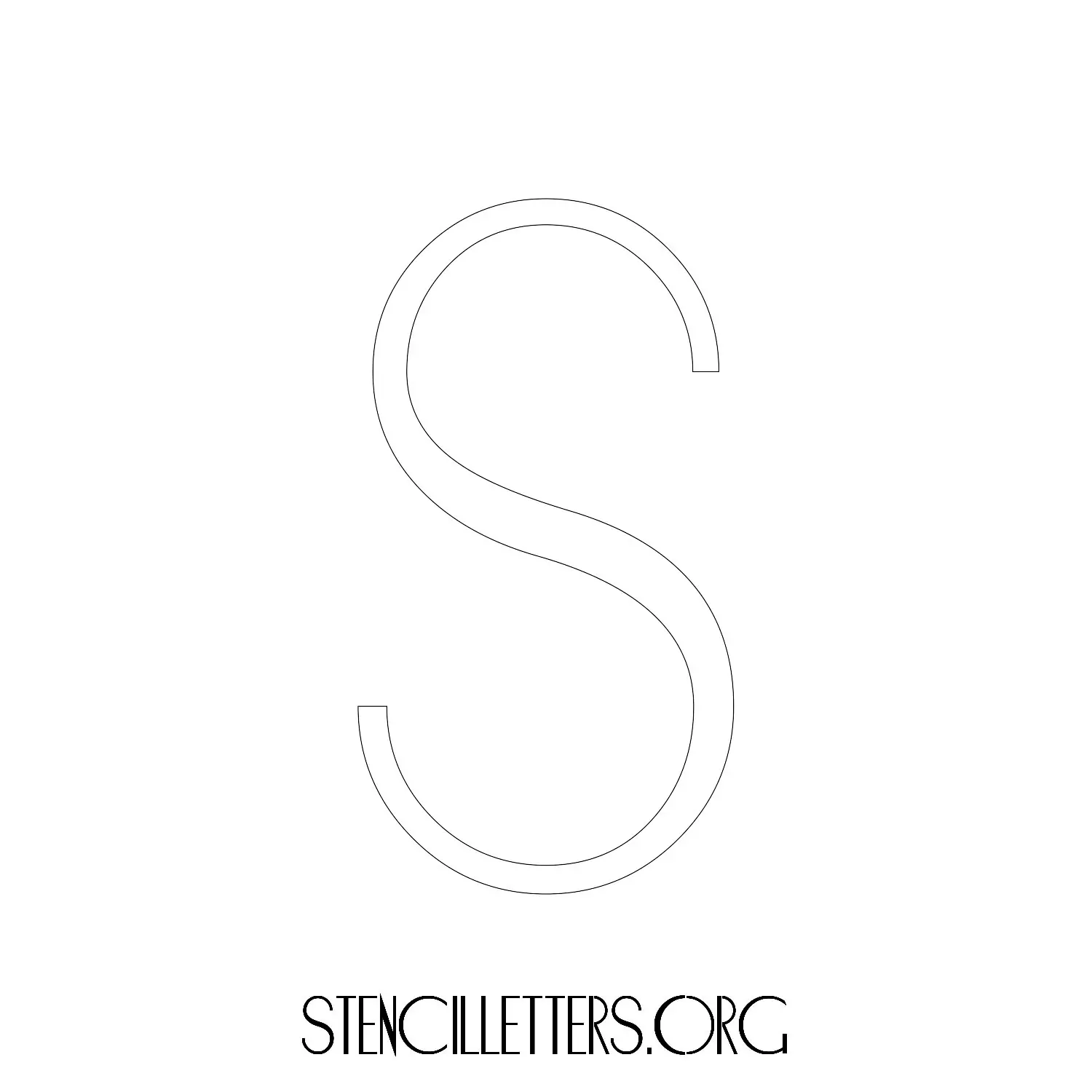 5 Inch Free Printable Individual 22 Elegant Uppercase Letter Stencils