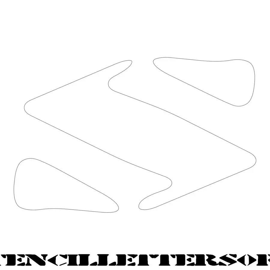 3 Inch Free Printable Individual 221 Fat Stencil Uppercase Letter Stencils