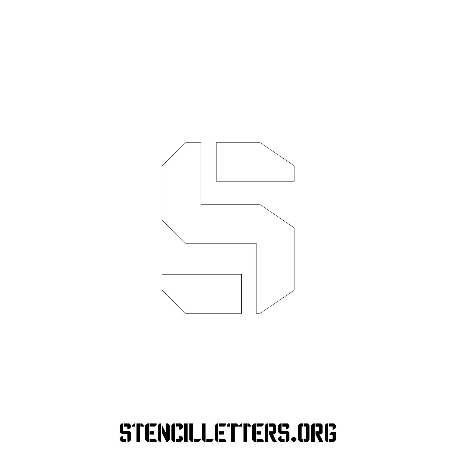 5 Inch Free Printable Individual 227 Modern Lowercase Letter Stencils