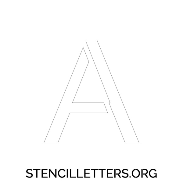 2 Inch Free Printable Individual 23 Elegant Uppercase Letter Stencils -  Stencil Letters Org