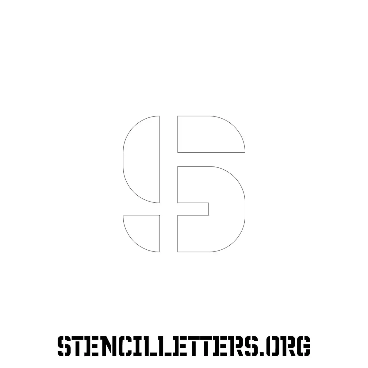 4 Inch Free Printable Individual 230 Futuristic Lowercase Letter Stencils