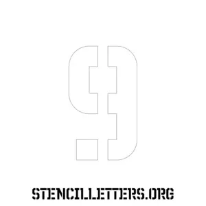 1 Inch Free Printable Individual 230 Futuristic Number Stencils