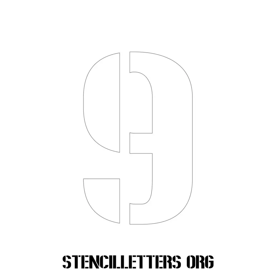 3 Inch Free Printable Individual 232 Graffiti Number Stencils