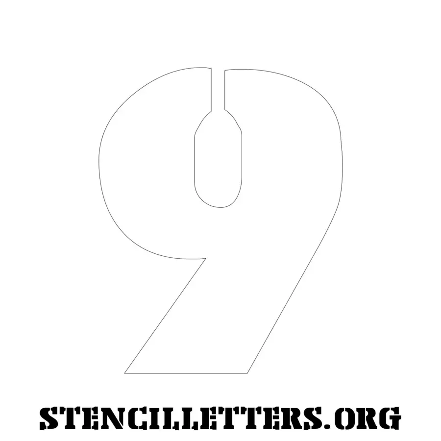 3 Inch Free Printable Individual 234 Stencil Export Number Stencils