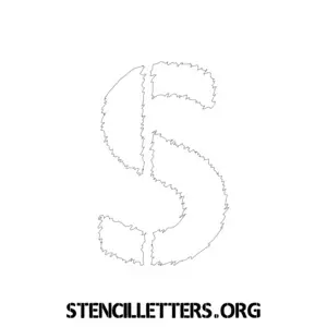 1 Inch Free Printable Individual 238 Woodcut Uppercase Letter Stencils