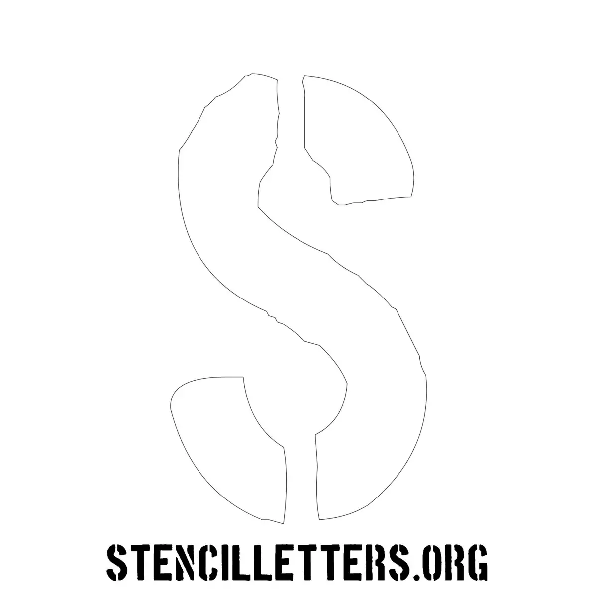 4 Inch Free Printable Individual 244 Stone Uppercase Letter Stencils