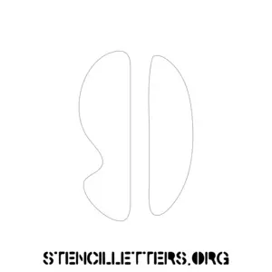 1 Inch Free Printable Individual 245 Round Number Stencils
