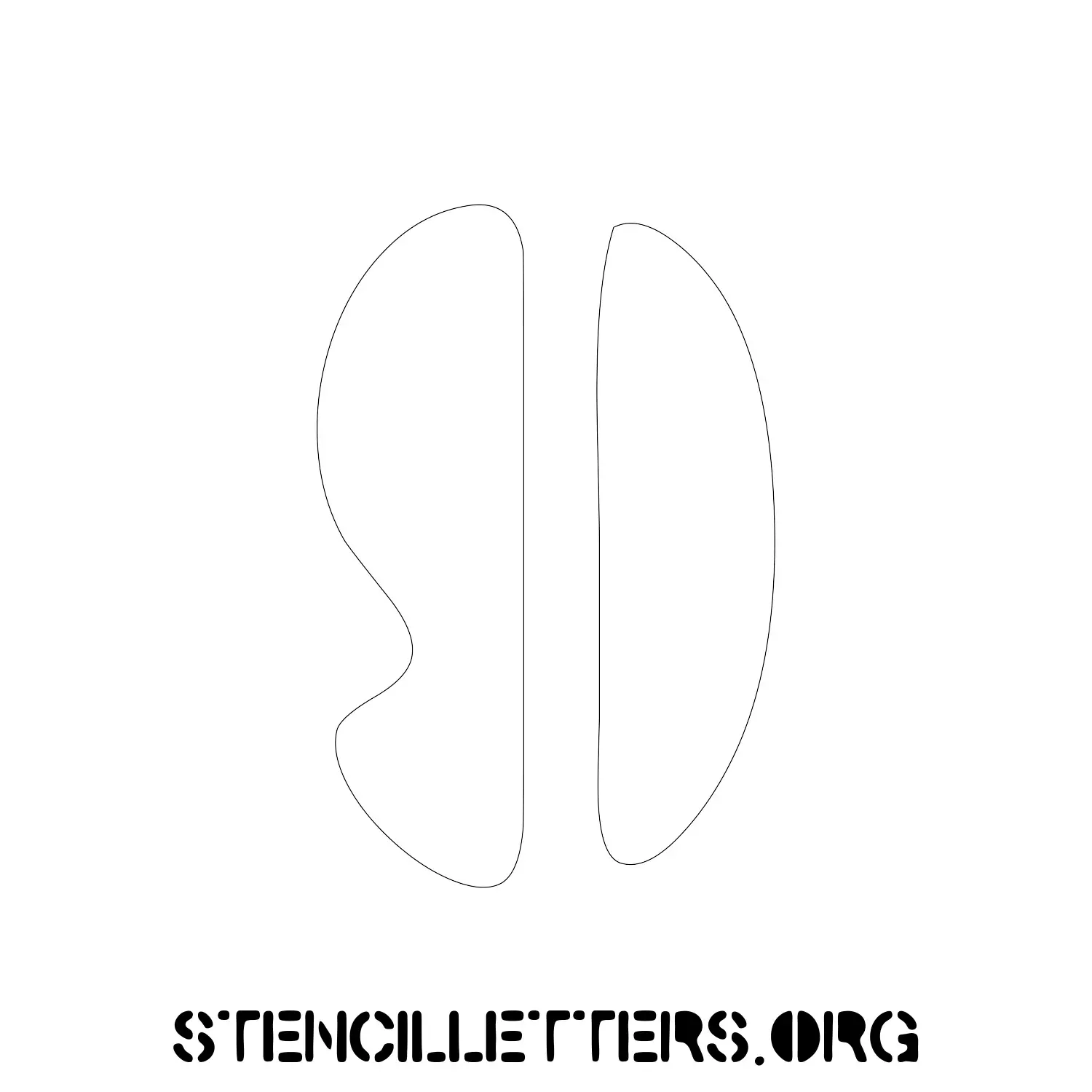 5 Inch Free Printable Individual 245 Round Number Stencils