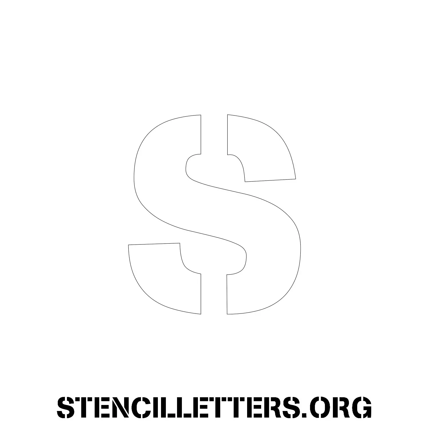 5 Inch Free Printable Individual 246 Light Stencil Lowercase Letter Stencils